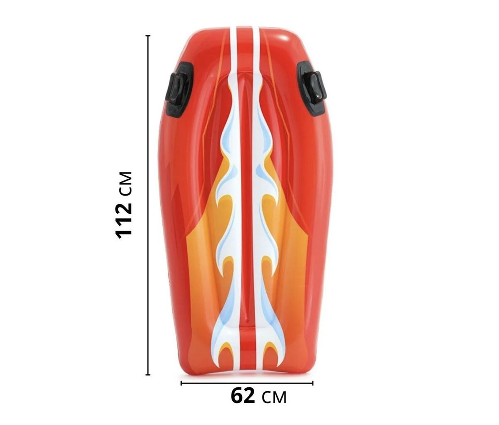 Надувной плот розовый "Фламинго" для плавания с ручками Intex 57558 142x137x97 см