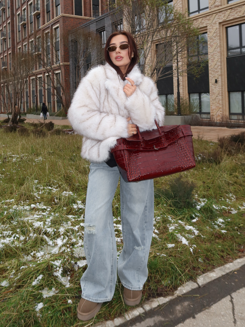 Шуба из эко меха, укороченная