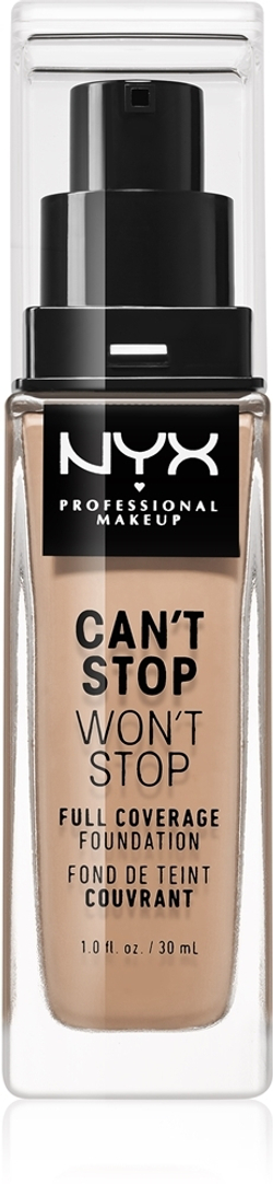 NYX Professional Makeup Can't Stop Won't Stop Full Coverage Foundation - тональный крем с высокой степенью покрытия, 30 ml