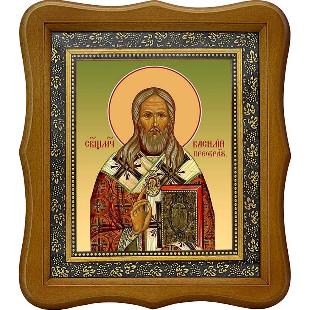 Василий Преображенский, пресвитер, священномученик. Икона на холсте.