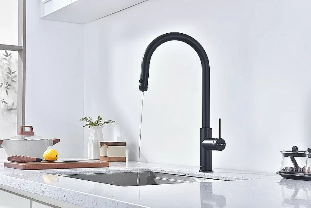 Смеситель для кухни Paulmark Galant Ga213077-AN антрацит матовый