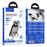 Портативный аккумулятор HOCO Q43 10000 mAh PD 20W MagSafe +watch charger+holder(черный)