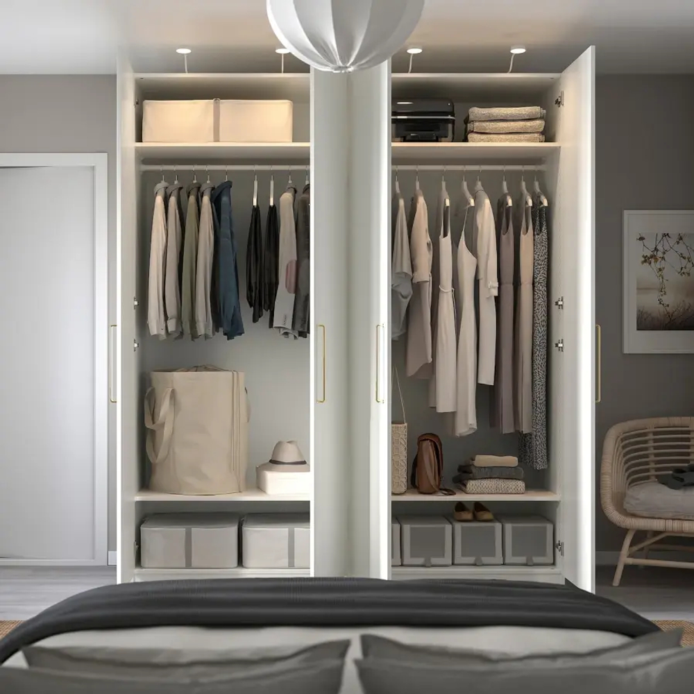 Гардероб - IKEA PAX/FORSAND/ПАКС/ФОРСАНД ИКЕА, 200x60x236 см, белый