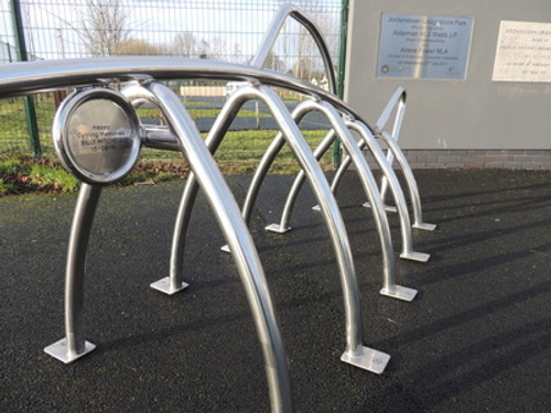 Велопарковка Динозавр из нержавейки