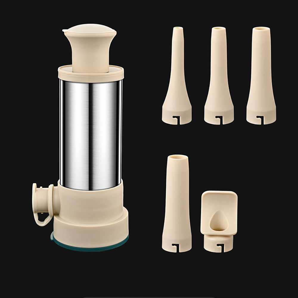 Шприц для колбасы с насадками, нержавеющая сталь + пластик