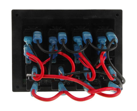 Панель бортового питания 4 переключателя, автоматы