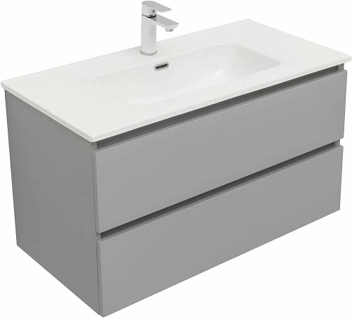 Тумба с раковиной Aquanet Вега 2.0 337962/330432 90 мисти грин