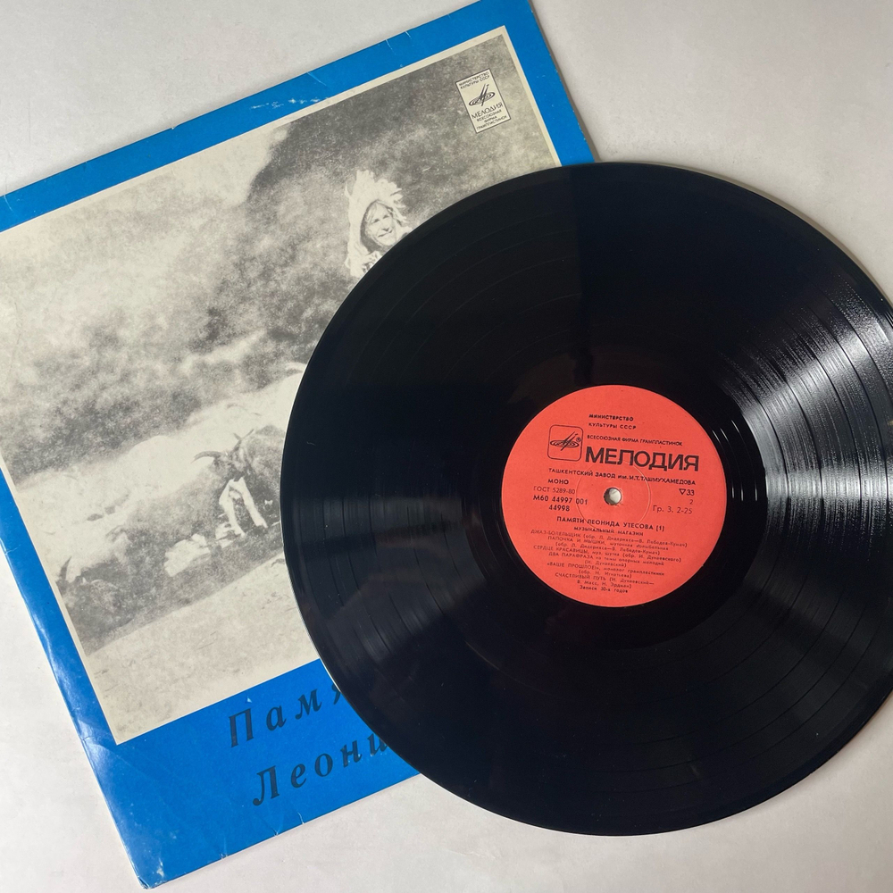Винтажная виниловая пластинка LP Леонид Утесов, Памяти Леонида Утесова Пластника 1, Музыкальный Магазин (СССР 1983)