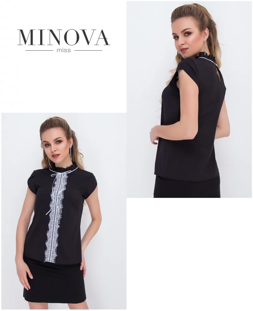 Блуза 1049-черный Minova