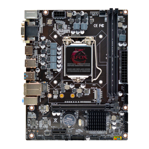 Материнская плата AFOX IH510-MA2-V2, Socket1200, mATX, Retail, 2xDDR4, PCIe4.0, 1xM.2, GLAN, 2xPS/2, 6xUSB2, 4xUSB3, CPU TDP 125Вт, VGA, HDMI, DVI