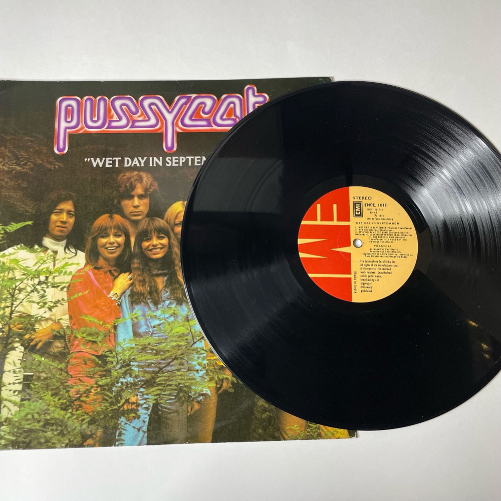 Винтажная виниловая пластинка LP Pussycat Wet Day In September (Индия 1978)