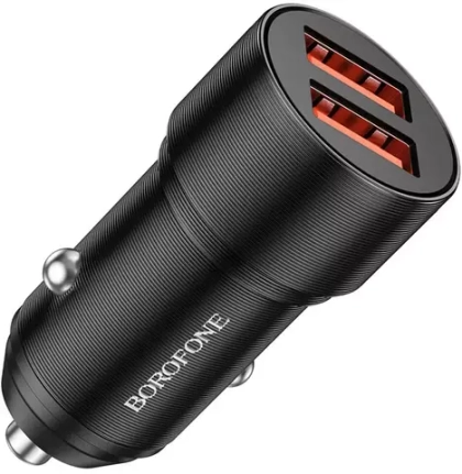 АЗУ с кабелем micro 2USB 2.4А Borofone BZ19 Black