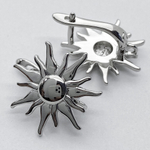 Ювелирные швензы с родиевым покрытием, размер 19*19 мм, цена за пару