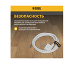 Шнур сетевой Denzel Energy Series, ПВС, 1,5 м, 3x1,5 мм, с неразборной вилкой, белый 37670