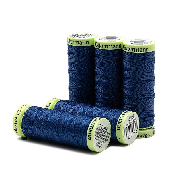 Нитки отделочные Gutermann Top Stitch 30 (30 метров), 5 кат. | 312 св.синий