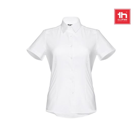THC LONDON WOMEN WH. Женская рубашка oxford с короткими рукавами. Белый цвет