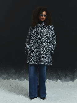 Шуба искусственная, снежный барс, Severina