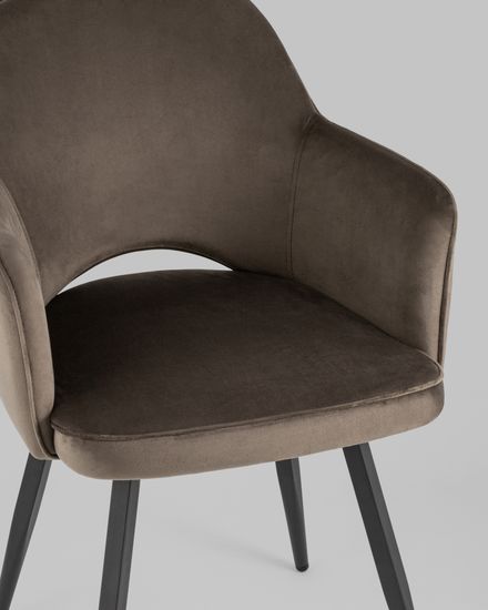 Стул Венера вращающийся, велюр коричневый NP (набор 2шт)