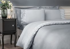 Постельное белье REGINA серый/кремовый сатин делюкс TIVOLYO HOME Турция