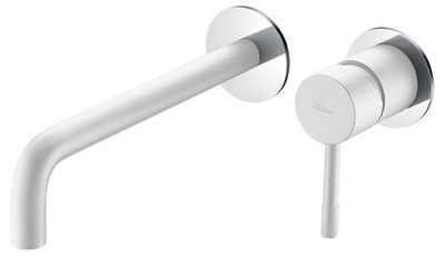 Смеситель для умывальника из стены, Uno. Белый Хром