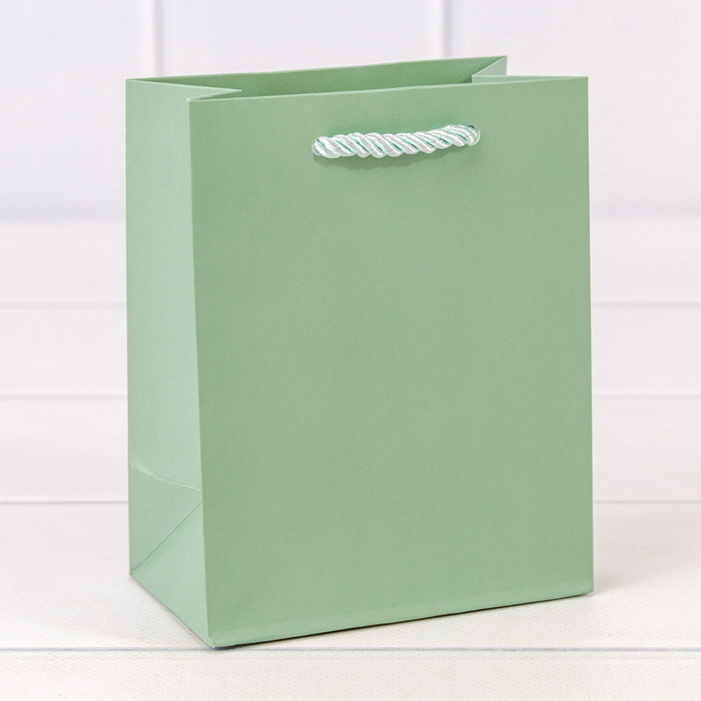 Пакет подарочный 12х15х7см Фигуры и узоры "Фактура" (Зеленый)