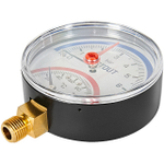 Термоманометр радиальный STOUT - 1/2" (D80 мм, шкала 0-120°C/0-6 бар, с запорным клапаном)