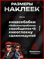 Набор наклеек прикольные надписи на авто