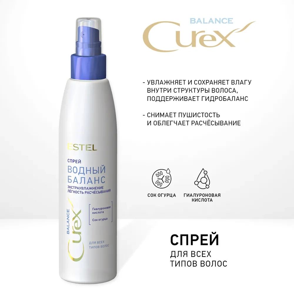 Спрей для всех типов волос Водный баланс / CUREX BALANCE 200 мл