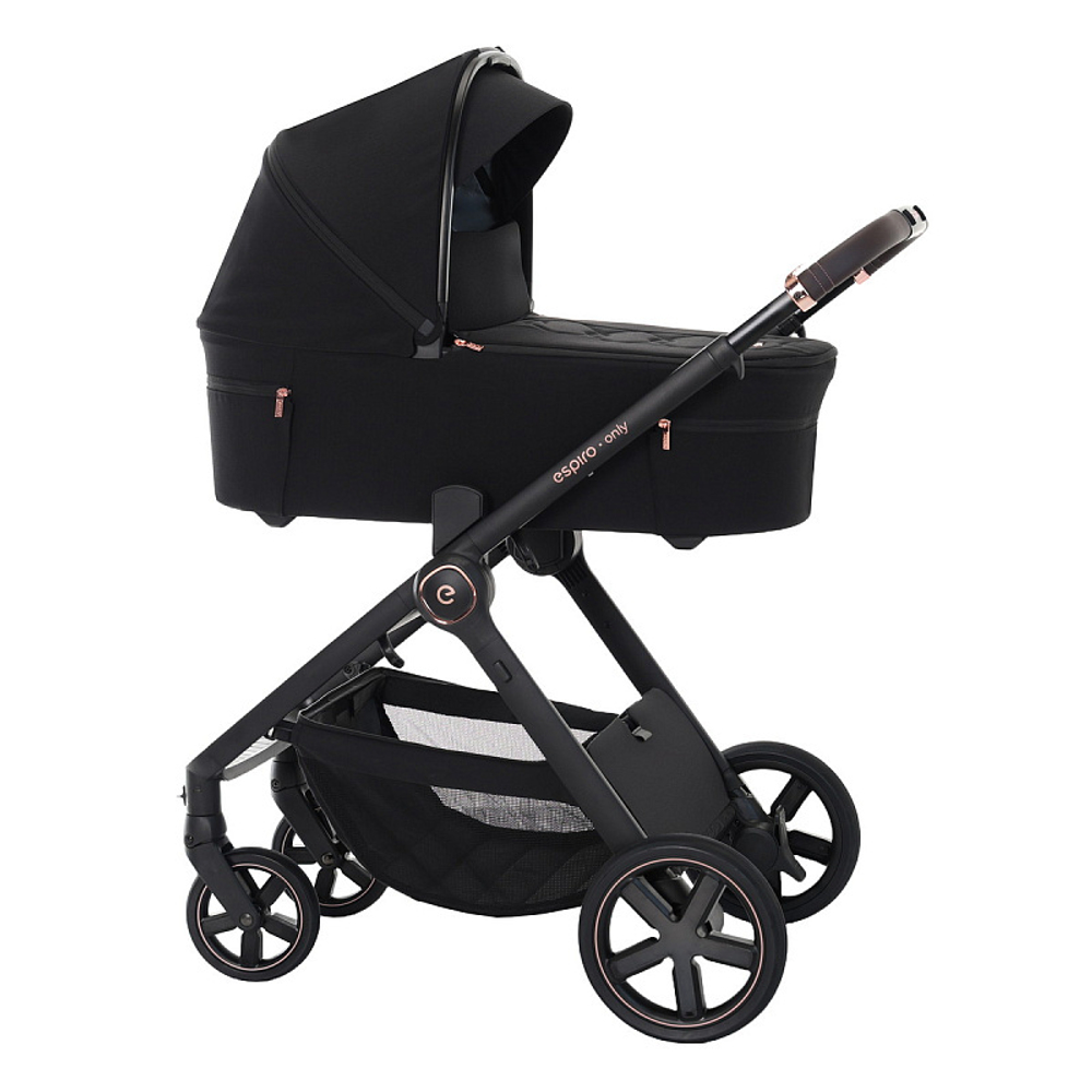 Детская коляска 3 в 1 Espiro Only 2025 и автокресло Pi Black 410 stylish black/Чёрный (Black 110)