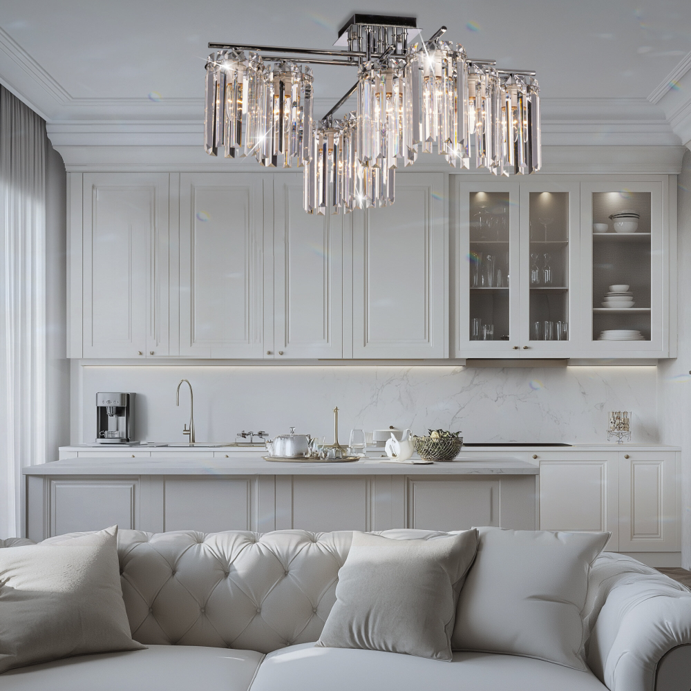 Citilux AXIS CL313281 Люстра хрустальная потолочная Хром