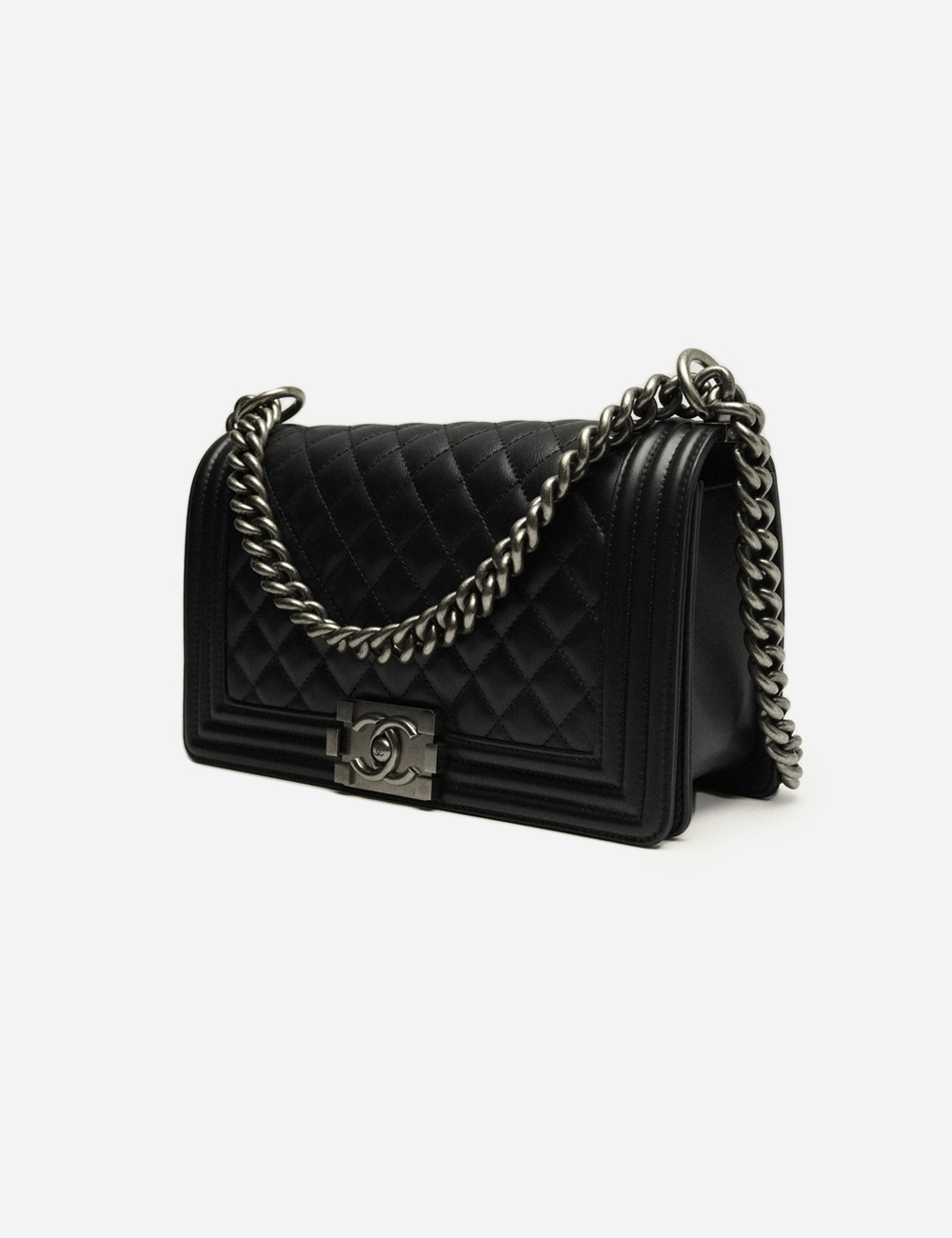 Сумка Chanel BOY CHANEL Handbag Calfskin & Ruthenium-Finish Metal "Black"
