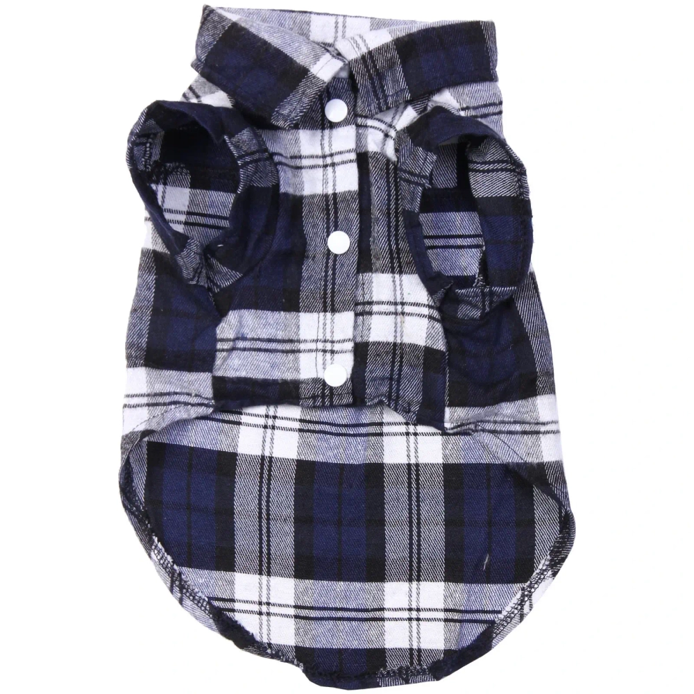 Кофта - рубашка фланелевая для мелких пород собак и кошек «BRO Style», цвет синий, р L