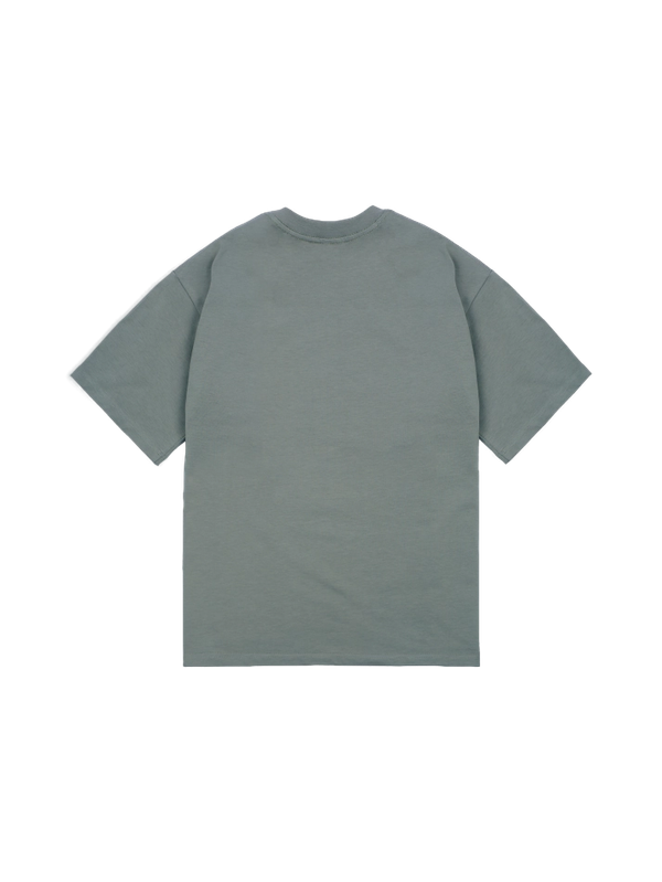 Футболка оверсайз (серо-зеленый) 230 г