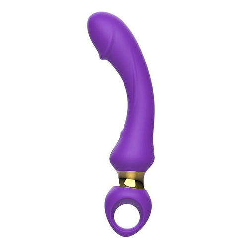 Фиолетовый изогнутый вибромассажер 21,1см I-Moon Vibrator MY-226
