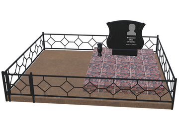 Готовое ритуальное сооружение 1,5м*2,1м (под ключ)