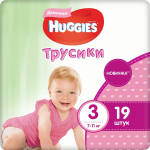 ХАГГИС Трусики-подгузники Conv. Pack разм. 3, 6-11 кг д/девочек(19 шт.)