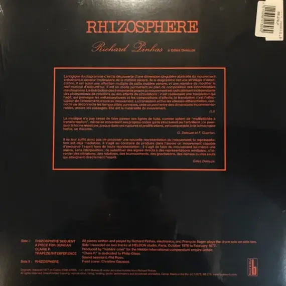 Richard Pinhas – Rhizosphere LP