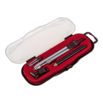 Циркуль 2в1: стержни и насадка под карандаш в наборе, пластиковый футляр