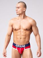 Трусы-брифы с широкой брендированной резинкой (Размер: M) (Цвет: красный)