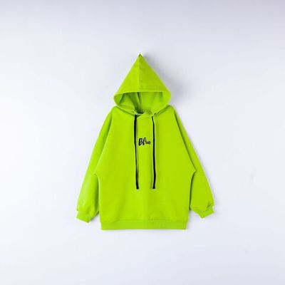 Bb team oversized hoodie for teens - LIME