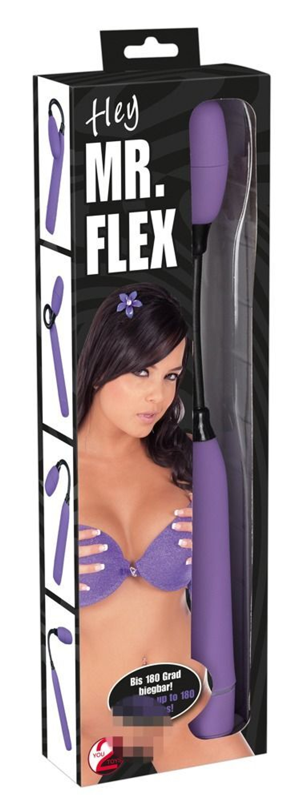 Вибропуля на гнущейся ручке Mr.Flex (Цвет: фиолетовый)