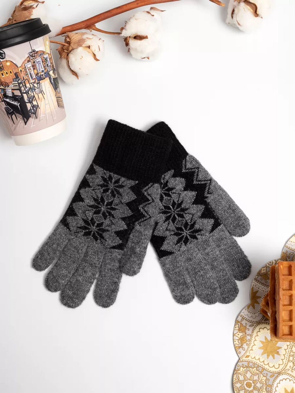 перчатки зимние шерстяные митенки