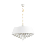 8374/6 CLASSI LN латунь/белый/прозрачный, металл/текстиль/хрусталь Люстра подвесная E27 6*60W 220V MITRIM