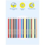 Карандаши цветные Мульти-Пульти "Невероятные приключения", 18цв., трехгран., заточен., картон, европодвес