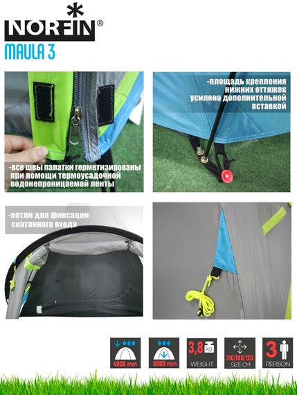 Палатка 3-х местная Norfin MAULA 3 NFL