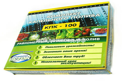 Капельный полив ИСТОК КПК-100 от емкости, длина шланга 100 м (комплект: фильтр, переходник, тройник, уголок, кольцо, капельная лента)