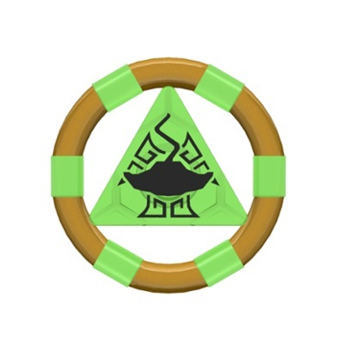 Кольцо с центральным треугольником, золотыми полосками и узором «Манта» 87748pb05