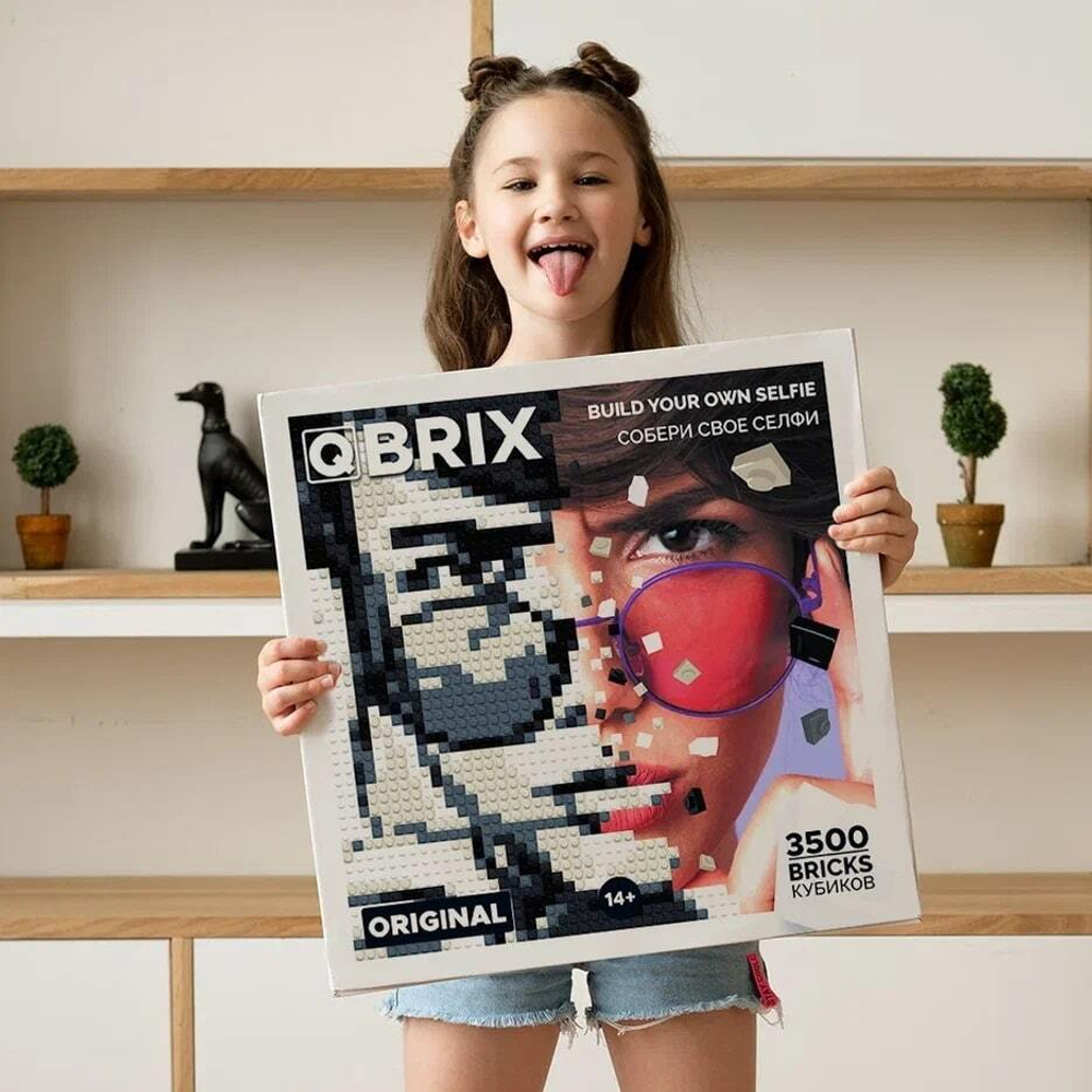 Фотоконструктор QBRIX Original - Пксель-арт, собери свою цветную картину по фото из деталей Lego
