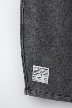 ZARA БРЮКИ ОВЕРСАЙЗ С ЭФФЕКТОМ ПОТЕРТОСТИ, ЧЕРНЫЙ