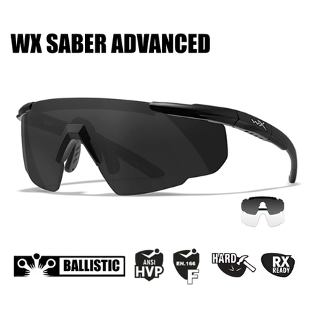 Очки тактические-защитные WILEY-X SABER ADVANCED (FRAME: MATTE BLACK, LENS: CLEAR, GREY)315